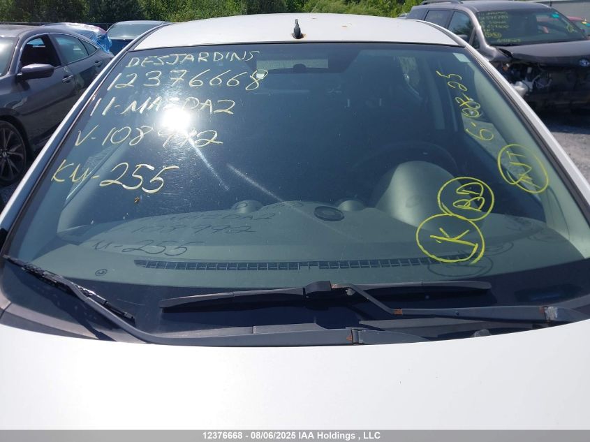 2011 Mazda Mazda2 VIN: JM1DE1HY5B0108992 Lot: 12376668