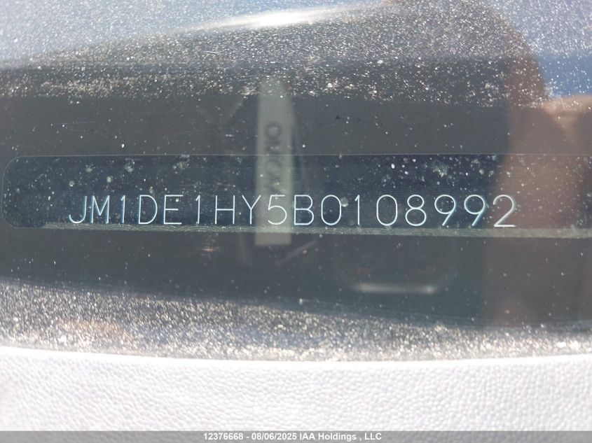 2011 Mazda Mazda2 VIN: JM1DE1HY5B0108992 Lot: 12376668