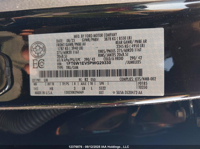 1FT6W1EV5PWG29330 2023 FORD F-150 photo no. 18
