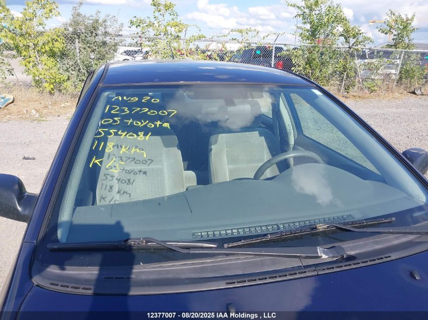 2005 Toyota Corolla Ce/Le/S VIN: 2T1BR32E25C554081 Lot: 12377007