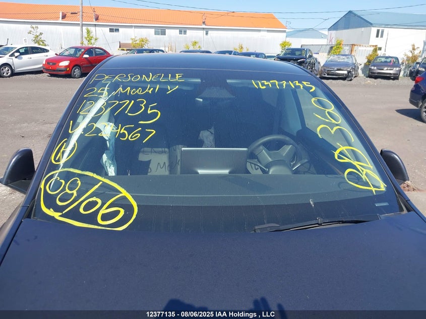 2025 Tesla Model Y VIN: 7SAYGDEE6SF224567 Lot: 12377135