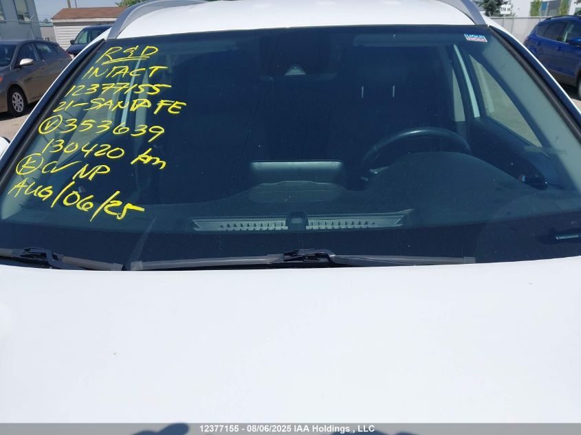 2021 Hyundai Santa Fe Sel VIN: 5NMS3DAJXMH353639 Lot: 12377155