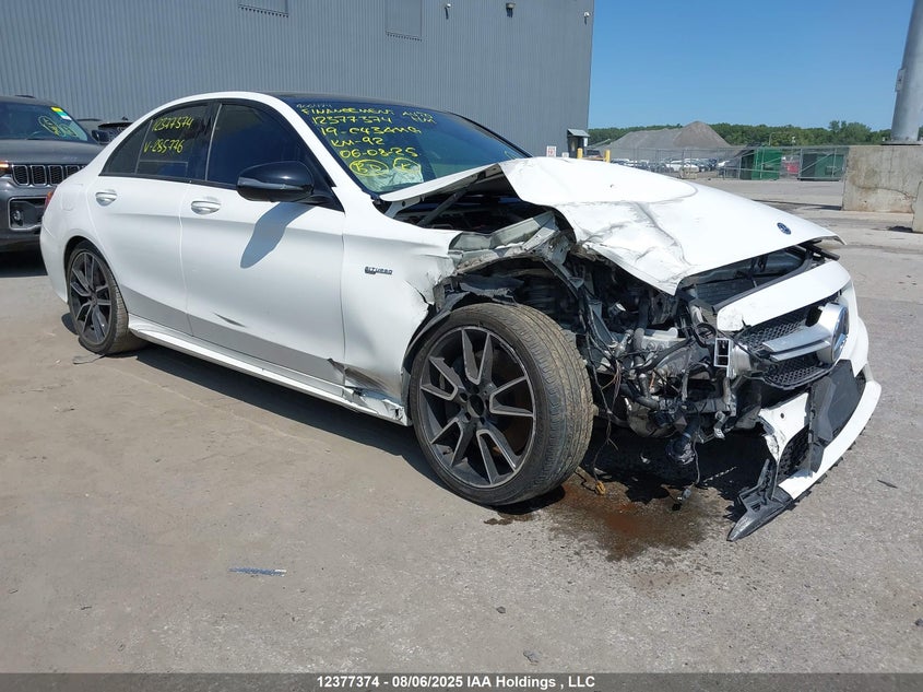 2019 Mercedes-Benz C 43 Amg white coupe gasoline 55SWF6EB2KU285776 photo #1