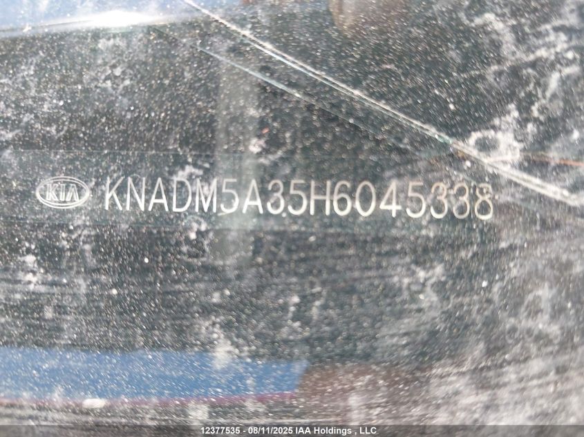 2017 Kia Rio Lx VIN: KNADM5A35H6045338 Lot: 12377535