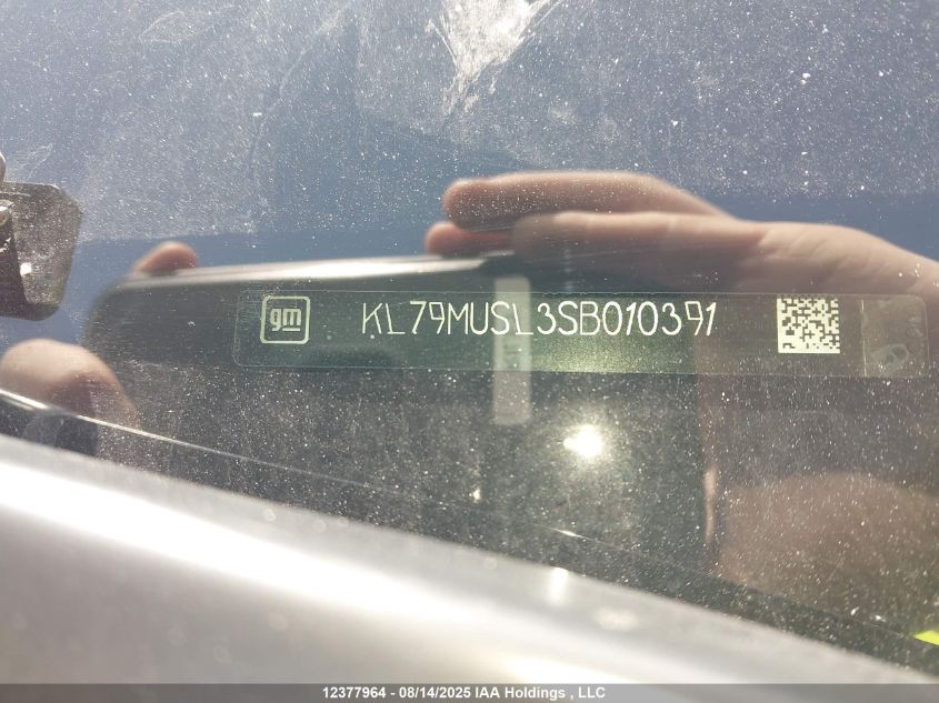 2025 Chevrolet Trailblazer Rs VIN: KL79MUSL3SB010391 Lot: 12377964