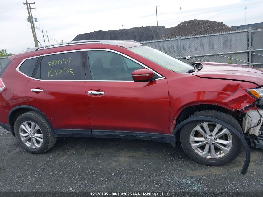 2016 Nissan Rogue S/Sl/Sv VIN: 5N1AT2MV0GC838952 Lot: 12378195