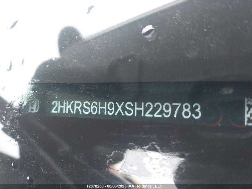 2025 Honda Cr-V Touring Hybrid VIN: 2HKRS6H9XSH229783 Lot: 12378283