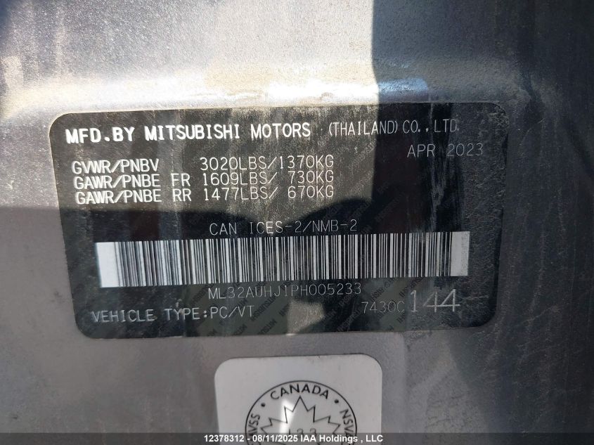 MITSUBISHI MIRAGE 2023 ML32AUHJ1PH005233 Photo 18