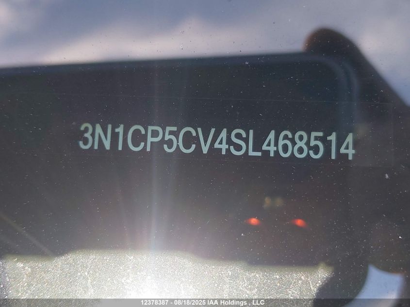 2025 Nissan Kicks Play Sv VIN: 3N1CP5CV4SL468514 Lot: 12378387