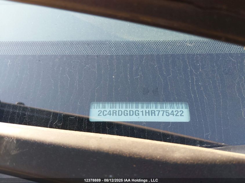 2017 Dodge Grand Caravan Crew VIN: 2C4RDGDG1HR775422 Lot: 12378889