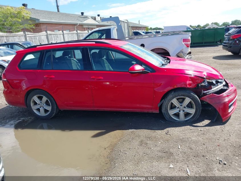 2019 Volkswagen Golf Sportwagen S VIN: 3VW117AU8KM502201 Lot: 12379130