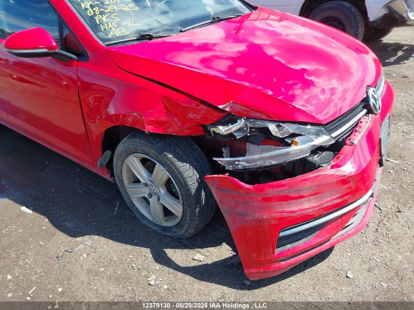 2019 Volkswagen Golf Sportwagen S VIN: 3VW117AU8KM502201 Lot: 12379130