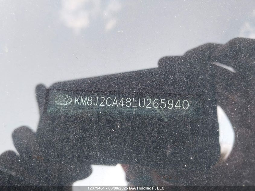 Auction sale of the 2020 HYUNDAI TUCSON , vin: KM8J2CA48LU265940, lot number: 12379461