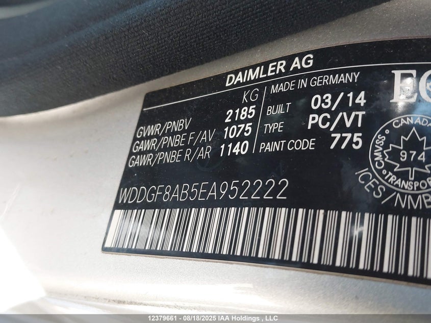 WDDGF8AB5EA952222 2014 MERCEDES-BENZ C-KLASSE photo no. 19