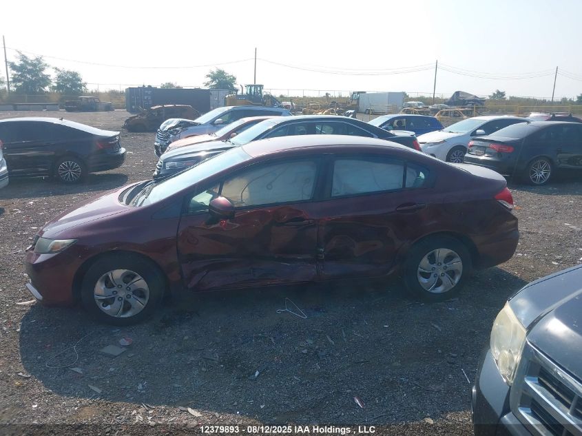 2014 Honda Civic Lx VIN: 2HGFB2F44EH033291 Lot: 12379893