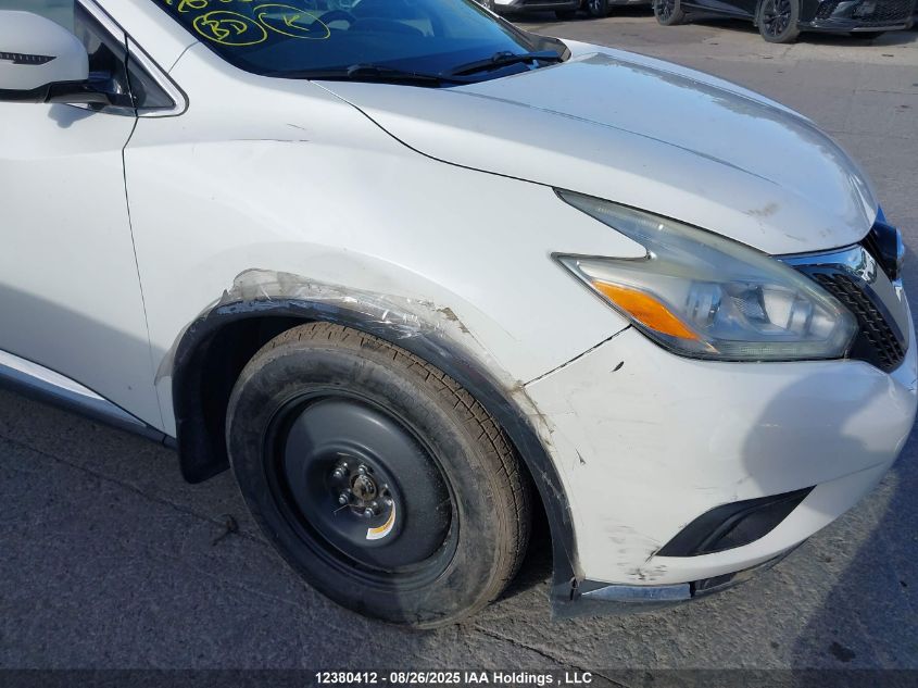 2016 Nissan Murano S/Sl/Sv/Platinum VIN: 5N1AZ2MH5GN148837 Lot: 12380412