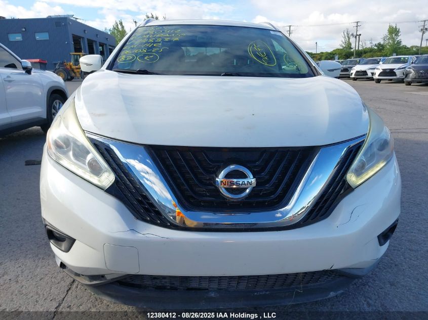 2016 Nissan Murano S/Sl/Sv/Platinum VIN: 5N1AZ2MH5GN148837 Lot: 12380412
