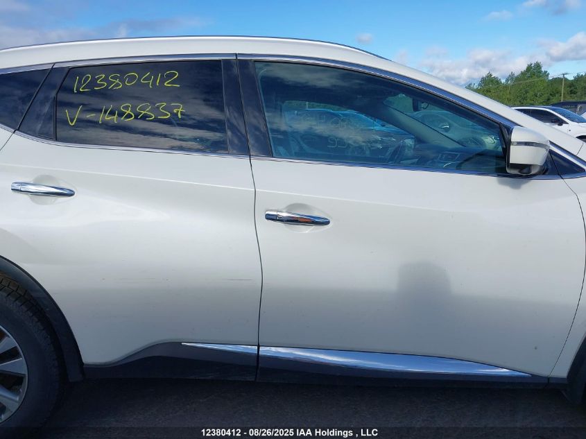 2016 Nissan Murano S/Sl/Sv/Platinum VIN: 5N1AZ2MH5GN148837 Lot: 12380412