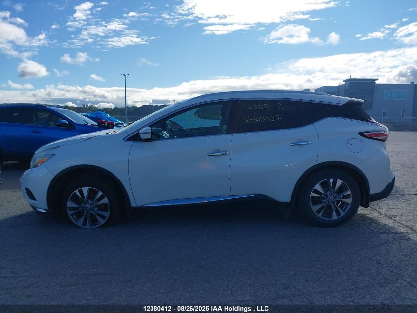 2016 Nissan Murano S/Sl/Sv/Platinum VIN: 5N1AZ2MH5GN148837 Lot: 12380412