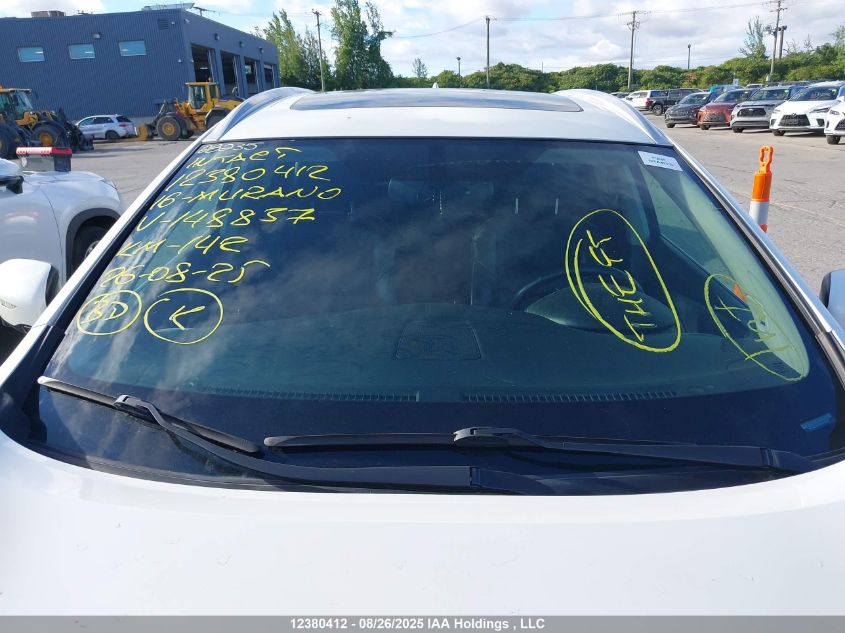 2016 Nissan Murano S/Sl/Sv/Platinum VIN: 5N1AZ2MH5GN148837 Lot: 12380412