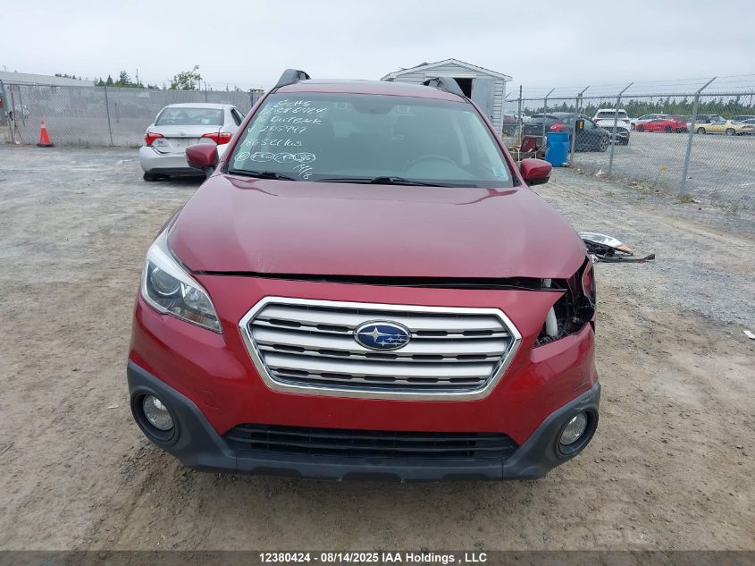 2016 Subaru Outback VIN: 4S4BSCNCXG3205997 Lot: 12380424