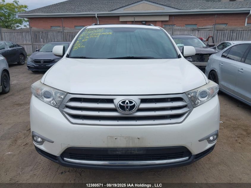 2013 Toyota Highlander Plus/Se VIN: 5TDBK3EH5DS267544 Lot: 12380571