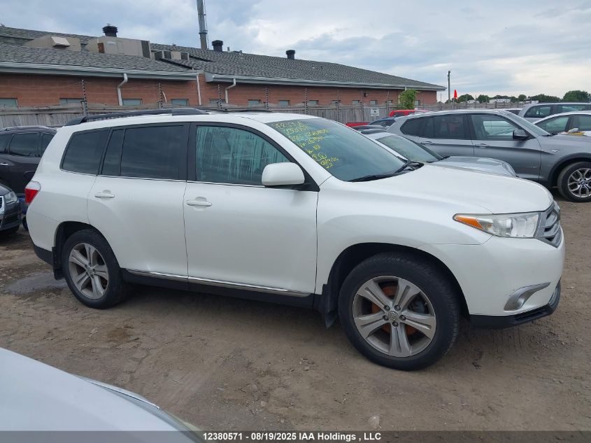 2013 Toyota Highlander Plus/Se VIN: 5TDBK3EH5DS267544 Lot: 12380571