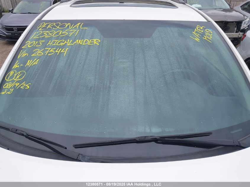 2013 Toyota Highlander Plus/Se VIN: 5TDBK3EH5DS267544 Lot: 12380571
