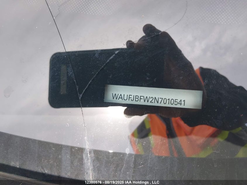 2022 Audi E-Tron Gt Premium Plus VIN: WAUFJBFW2N7010541 Lot: 12380576