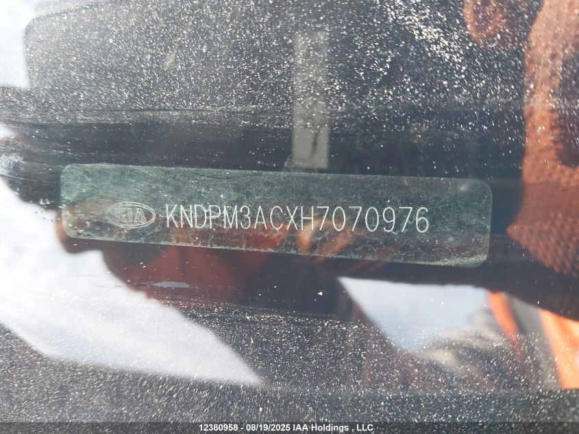 2017 Kia Sportage Lx VIN: KNDPM3ACXH7070976 Lot: 12380958
