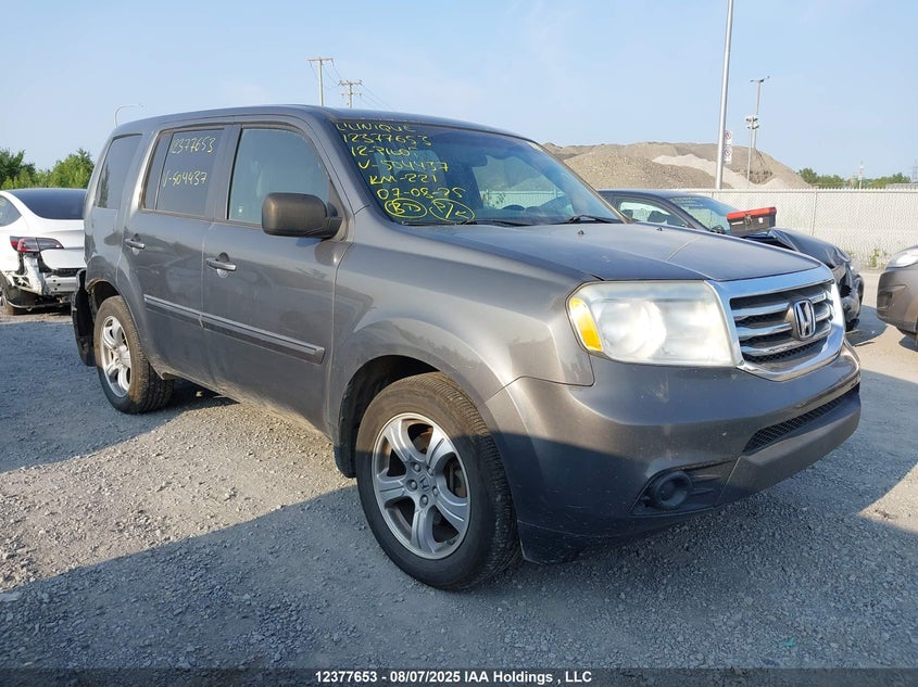 5FNYF4H29CB504437 2012 Honda Pilot Lx auction photo 1