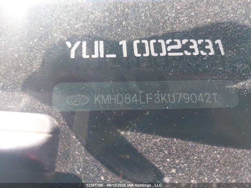 2019 Hyundai Elantra Preferred VIN: KMHD84LF3KU790421 Lot: 12381390