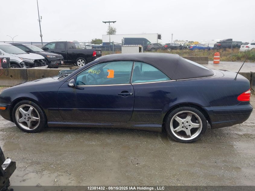 2003 Mercedes-Benz Clk 430 VIN: WDBLK70G33T143541 Lot: 12381432