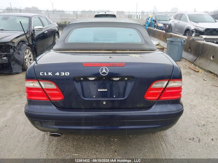 2003 Mercedes-Benz Clk 430 VIN: WDBLK70G33T143541 Lot: 12381432