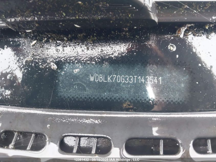 2003 Mercedes-Benz Clk 430 VIN: WDBLK70G33T143541 Lot: 12381432