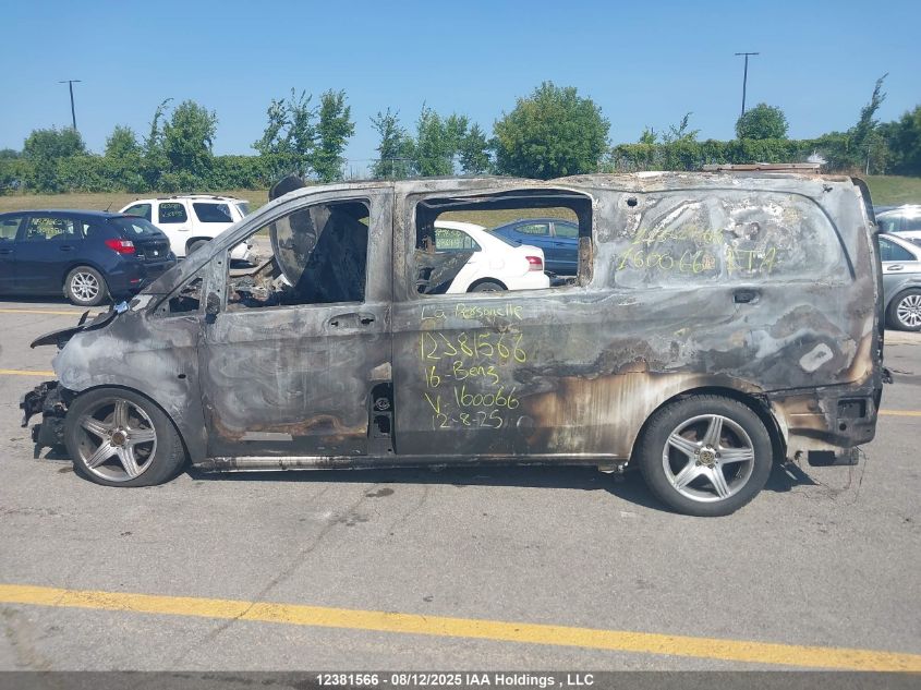 2016 Mercedes-Benz Metris VIN: WD3BG2EAXG3160066 Lot: 12381566