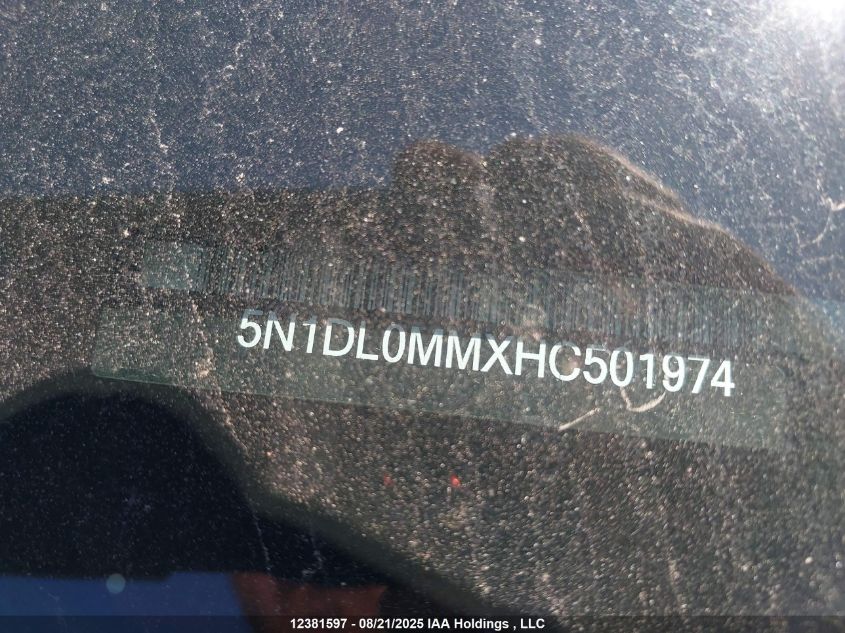 2017 Infiniti Qx60 VIN: 5N1DL0MMXHC501974 Lot: 12381597