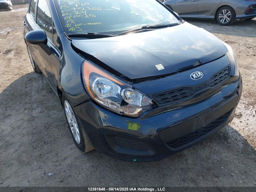 2015 Kia Rio Lx VIN: KNADM5A39F6972355 Lot: 12381648