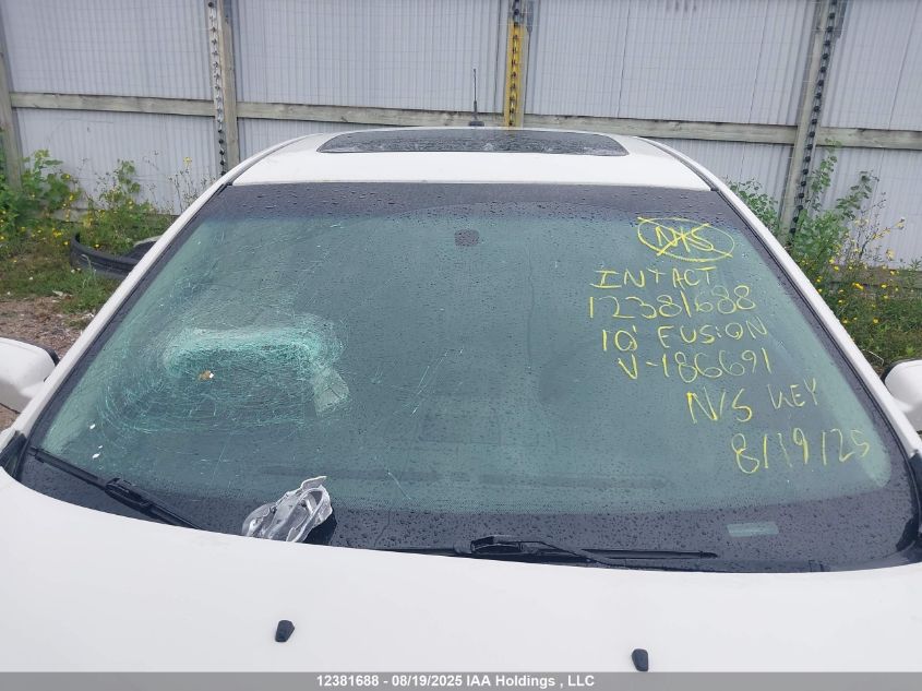 2010 Ford Fusion Sel VIN: 3FAHP0JA8AR186691 Lot: 12381688