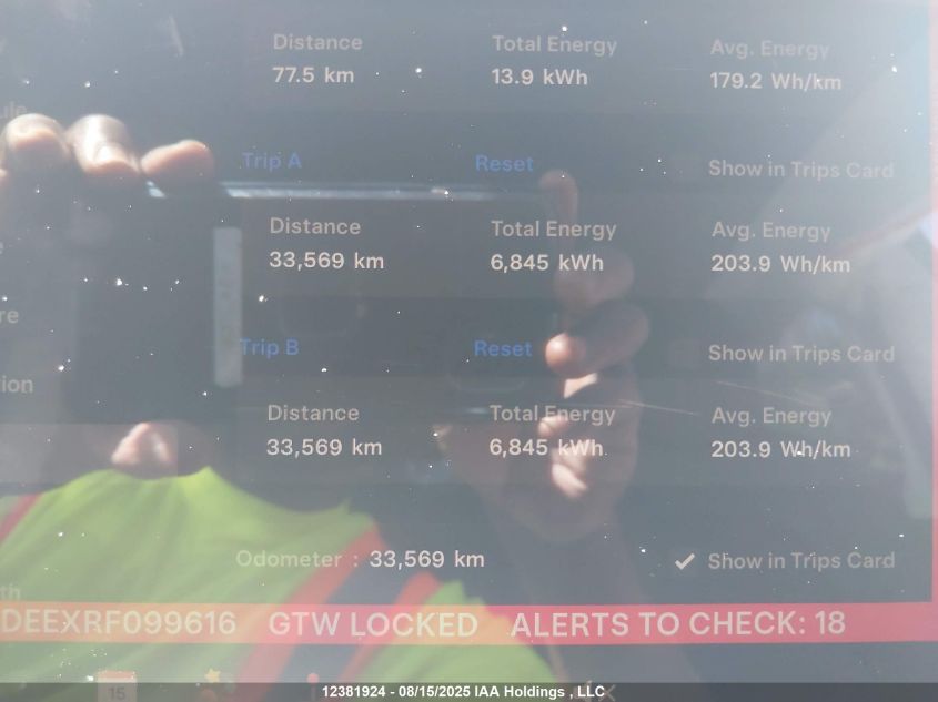 2024 Tesla Model Y VIN: 7SAYGDEEXRF099616 Lot: 12381924