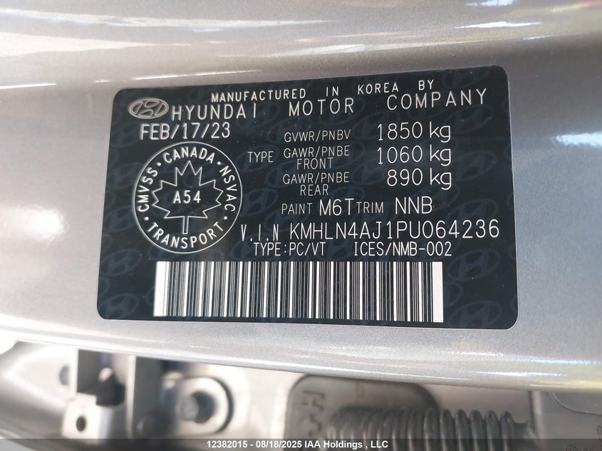 KMHLN4AJ1PU064236 2023 HYUNDAI ELANTRA photo no. 9