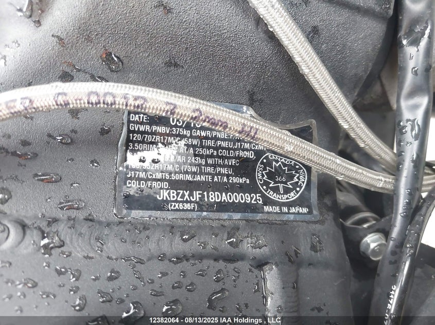 JKBZXJF18DA000925 2013 KAWASAKI ZX photo no. 10