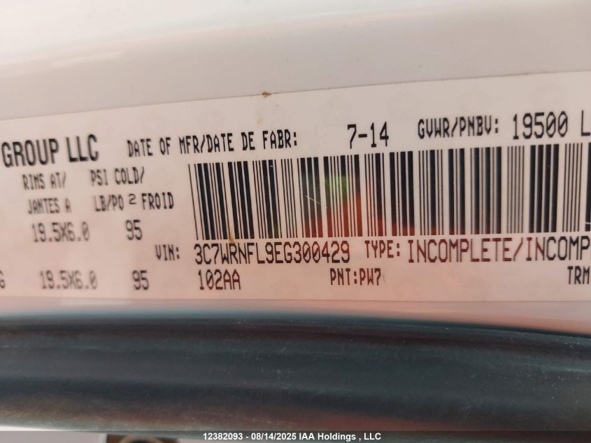 2014 Ram 5500 VIN: 3C7WRNFL9EG300429 Lot: 12382093