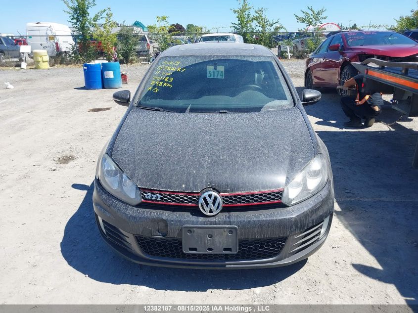 2011 Volkswagen Golf Gti 5-Door VIN: WVWGV7AJ7BW201183 Lot: 12382187