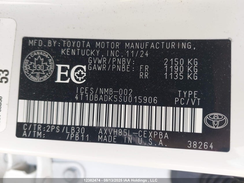 4T1DBADK5SU015906 2025 TOYOTA CAMRY photo no. 19