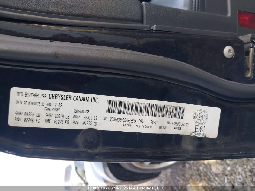 2009 Chrysler 300 Limited VIN: 2C3KA33V29H633904 Lot: 12382619