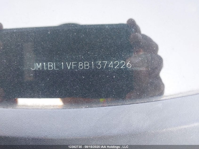 2011 Mazda Mazda3 VIN: JM1BL1VF8B1374226 Lot: 12382735