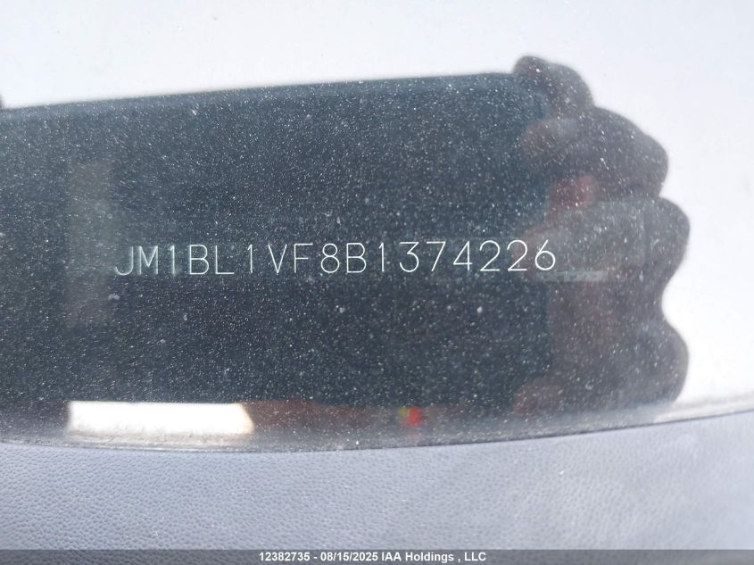 2011 Mazda Mazda3 VIN: JM1BL1VF8B1374226 Lot: 12382735