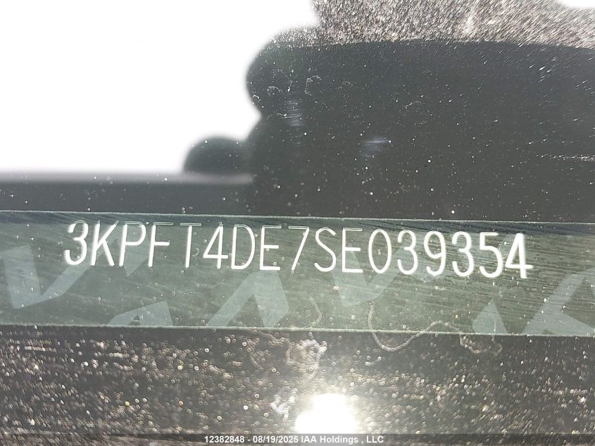 2025 Kia K4 Lx/Lxs VIN: 3KPFT4DE7SE039354 Lot: 12382848