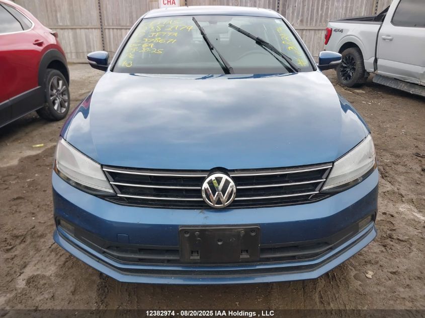 2017 Volkswagen Jetta Sel/Sel Premium VIN: 3VWL17AJ5HM378671 Lot: 12382974